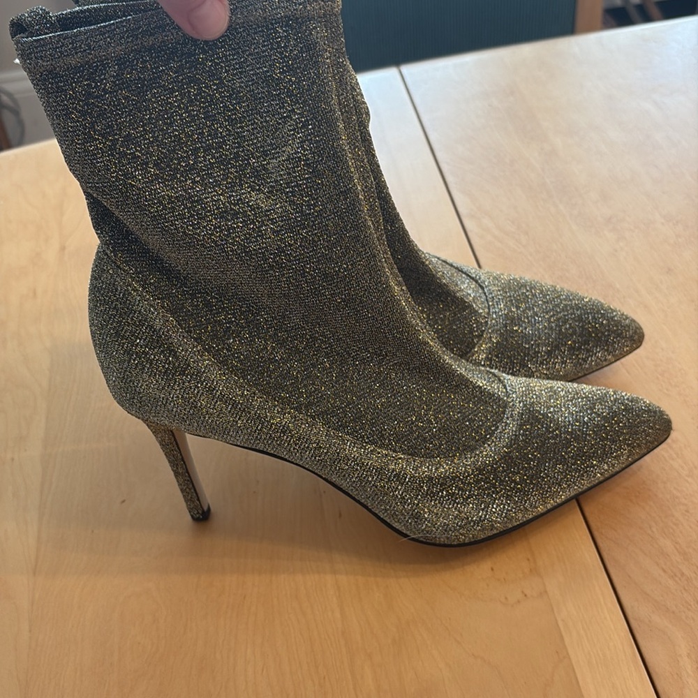 Sam Edelman Olson Gold Glitter Boot. Size 7.5
